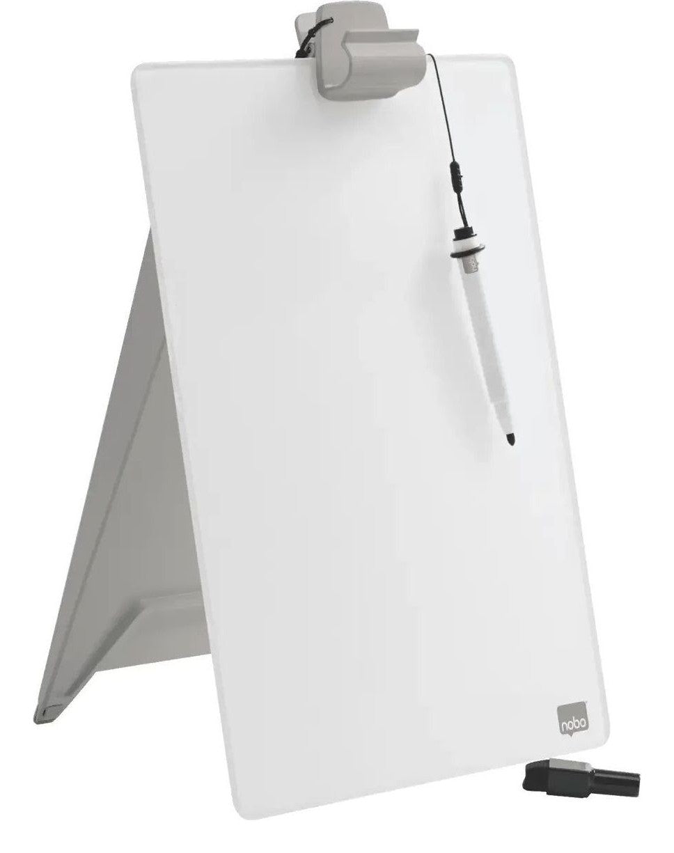 Nobo Desktop Whiteboard Easel with Dry Erase Glass Surface 216 x 297mm, view 10