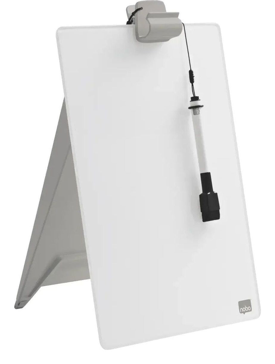 Nobo Desktop Whiteboard Easel with Dry Erase Glass Surface 216 x 297mm, view 9