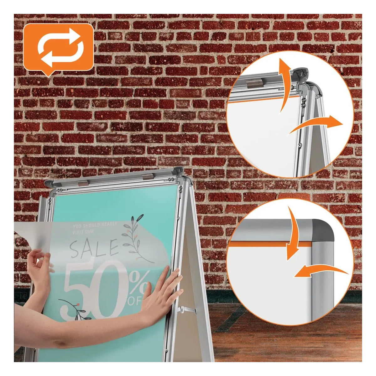 Nobo Essence A-Frame Pavement Sign, view 6