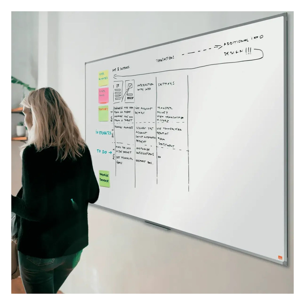Nobo Essence Steel Magnetic Whiteboard, view 10