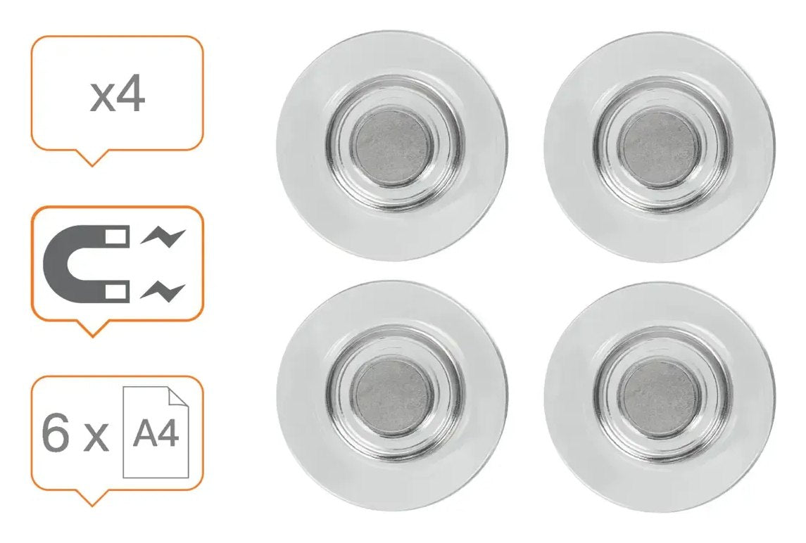 Nobo Extra Strong Glass Whiteboard Magnets, view 4