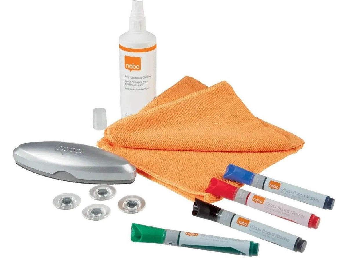 Nobo Glass Dry Erase Whiteboard Accessory & Cleaning Kit