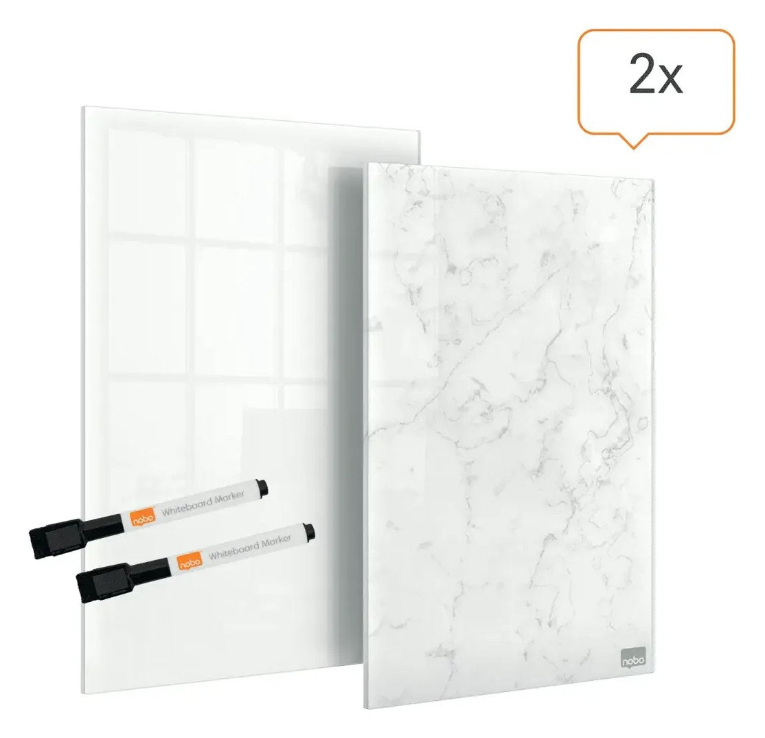 Nobo Glass Mini Whiteboard Notepads Pack of 2 230 x 152mm, view 11