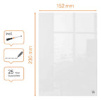 Nobo Glass Mini Whiteboard Notepads Pack of 2 230 x 152mm, view 6