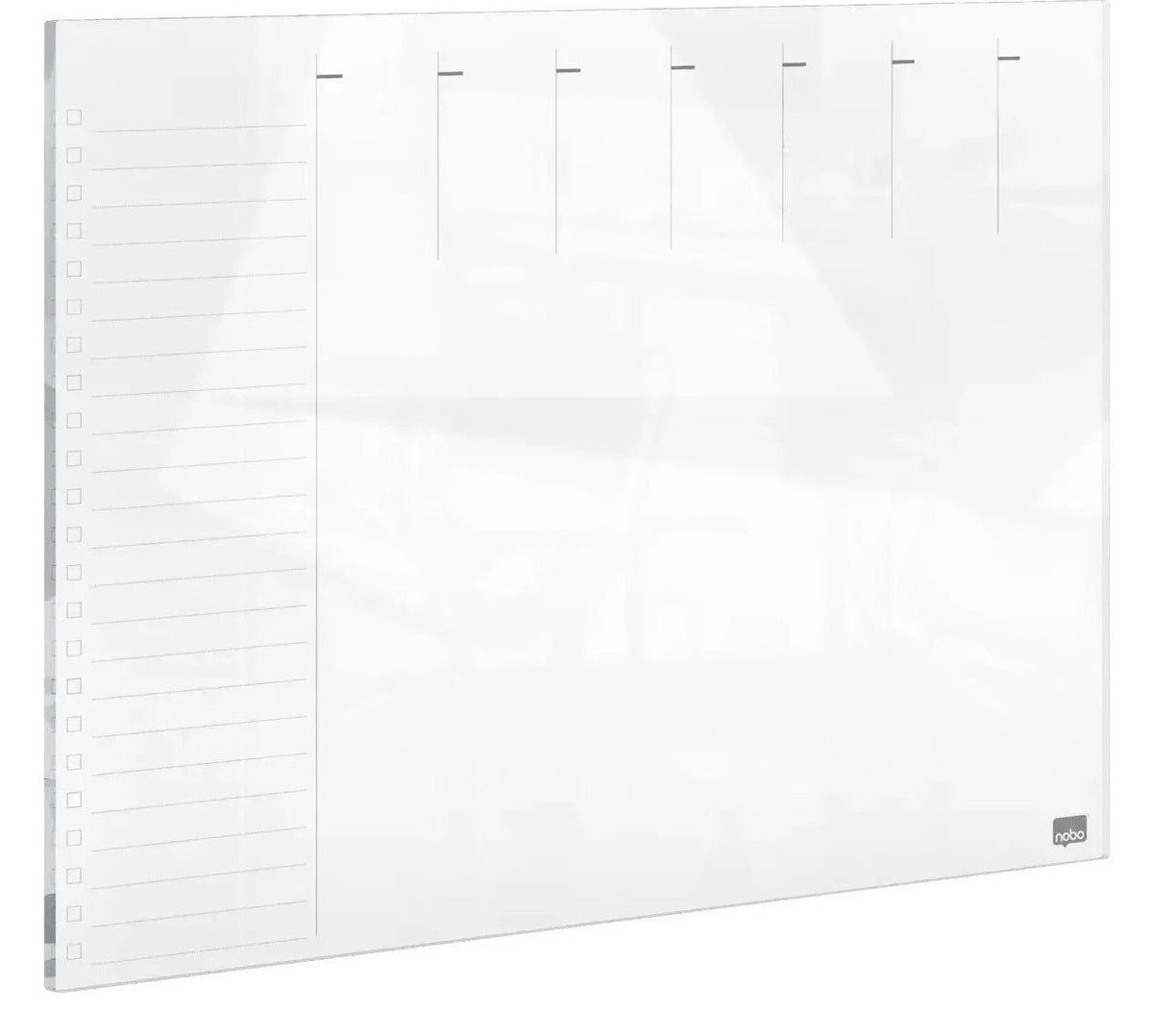 Nobo Glass Weekly Planner Whiteboard 430 x 560mm
