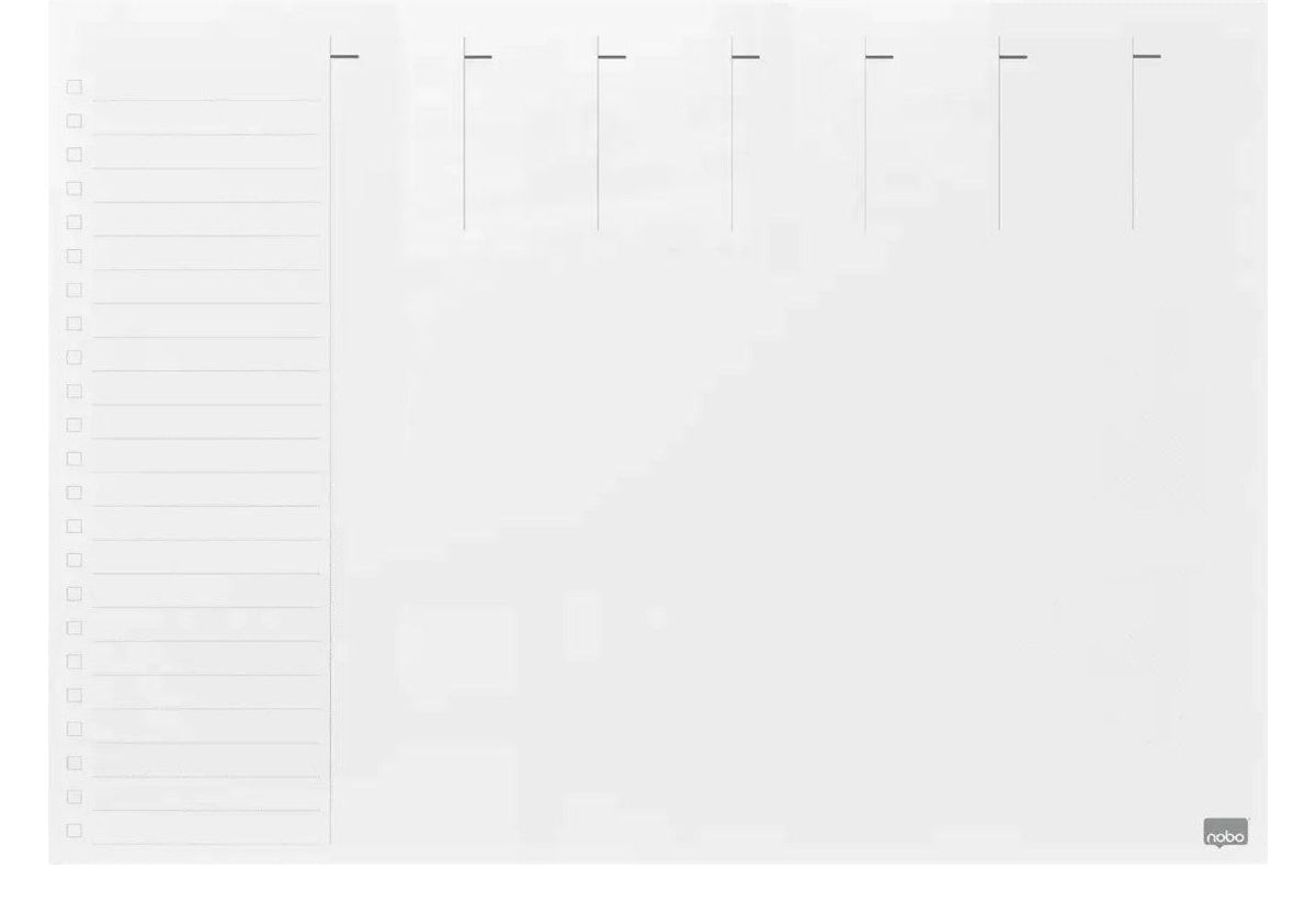 Nobo Glass Weekly Planner Whiteboard 430 x 560mm, view 3
