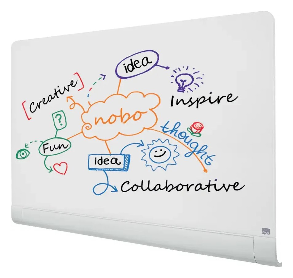 Nobo Impression Pro Glass Magnetic Whiteboard Concealed Pen Tray, view 11