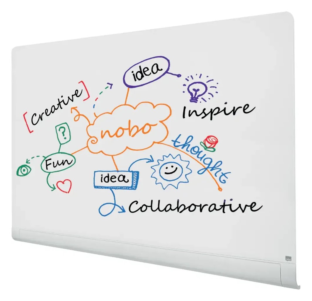 Nobo Impression Pro Glass Magnetic Whiteboard Concealed Pen Tray, view 16
