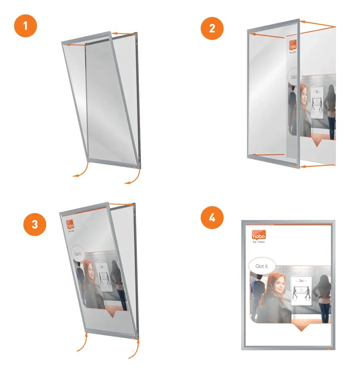 Nobo Impression Pro Poster Frame with Anodised Clip Frame, view 6