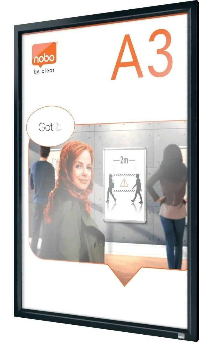 Nobo Impression Pro Poster Frame with Graphite Grey Clip Frame, view 13