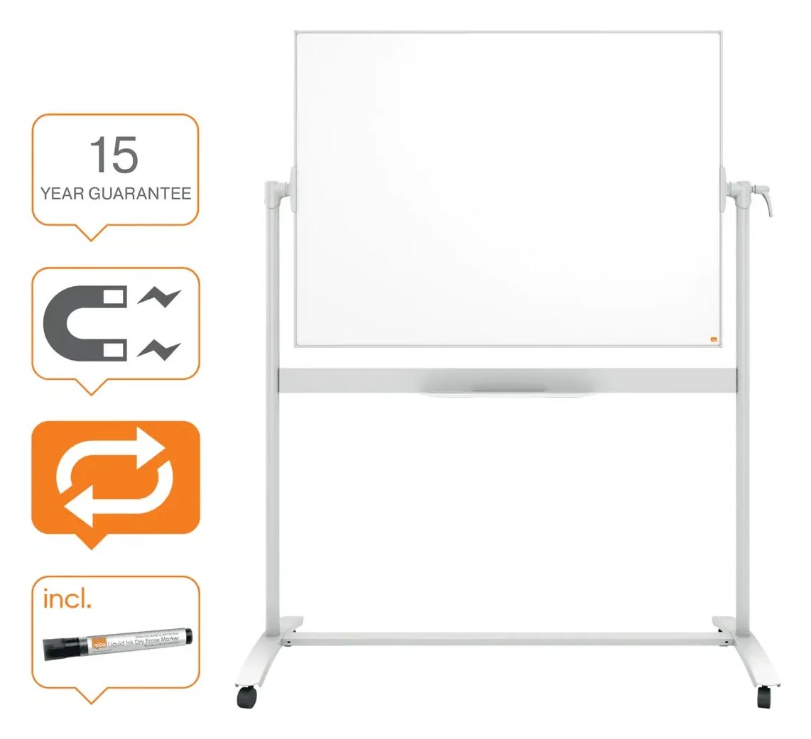 Nobo Impression Pro Steel Magnetic Mobile Whiteboard 1200 x 900mm, view 3
