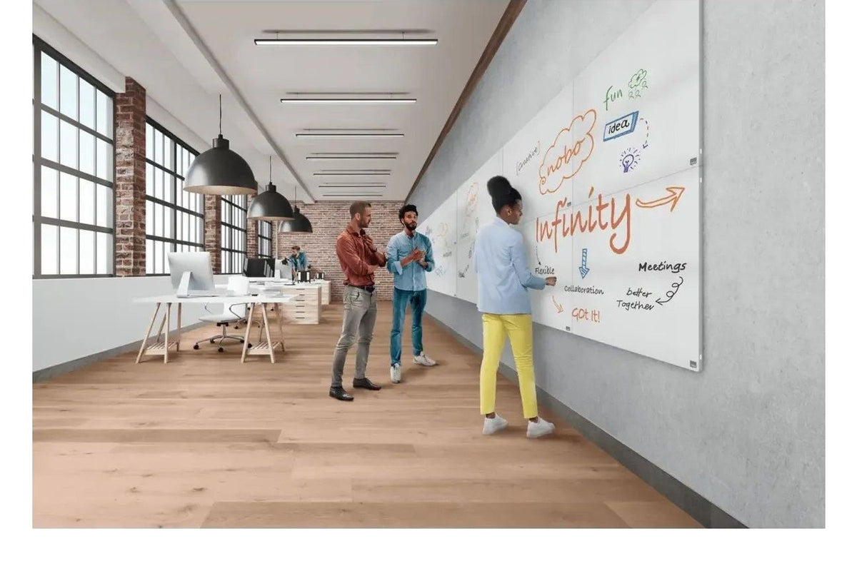 Nobo Infinity Frameless Magnetic Whiteboard, view 3