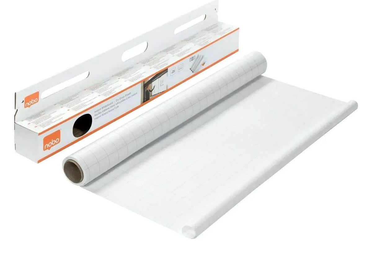 Nobo Instant Whiteboard White Gridded Dry Erase Sheets 600 x 800mm