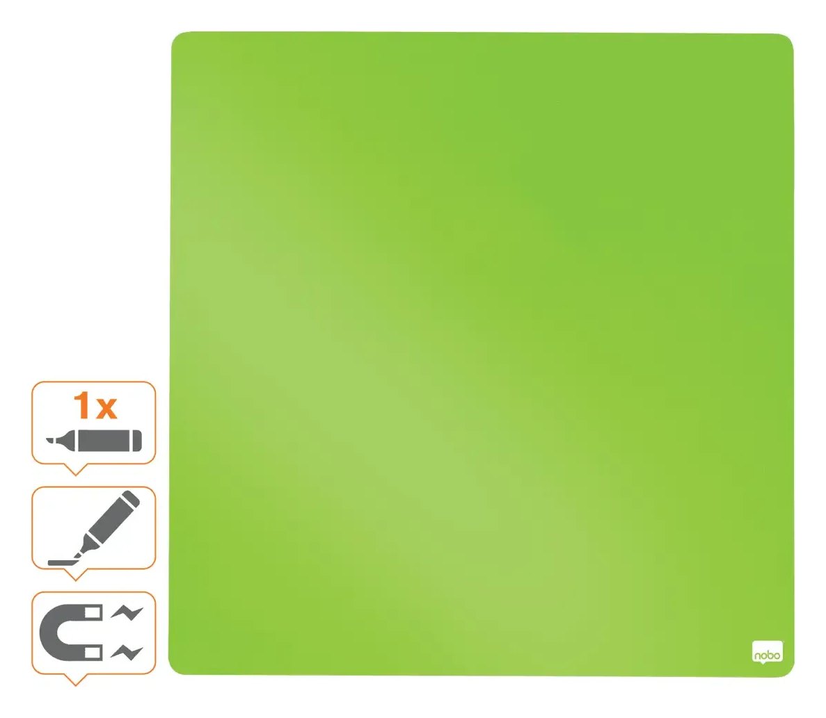 Nobo Mini Magnetic Whiteboard Coloured Tile, view 10