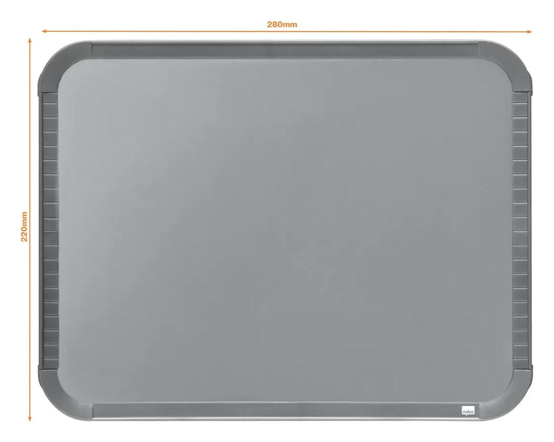 Nobo Mini Magnetic Whiteboard Slim Silver Frame, view 4