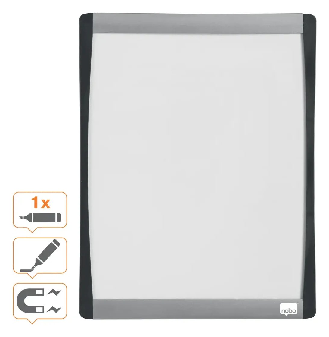 Nobo Mini Magnetic Whiteboard with Arched Frame 215 x 280mm, view 4