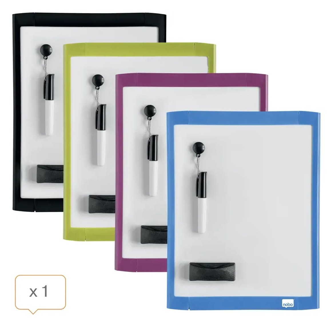 Nobo Mini Magnetic Whiteboard with Coloured Frame, view 7