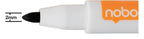 Nobo Mini Whiteboard Pen with Magnetic Eraser Cap Assorted Colours 6 Pack, view 4
