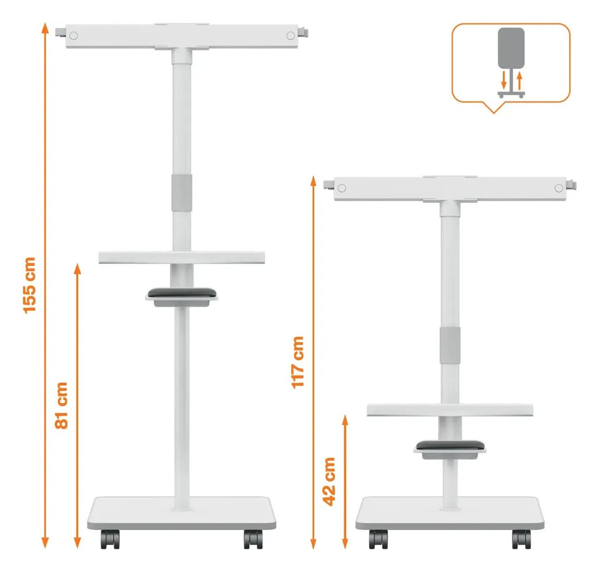 Nobo Move & Meet Mobile Magnetic Flipchart Easel 680 x 1040mm, view 5