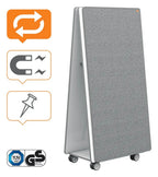 Nobo Move & Meet Mobile Whiteboard and Notice Board Collaboration System 1800 x 900mm, view 3