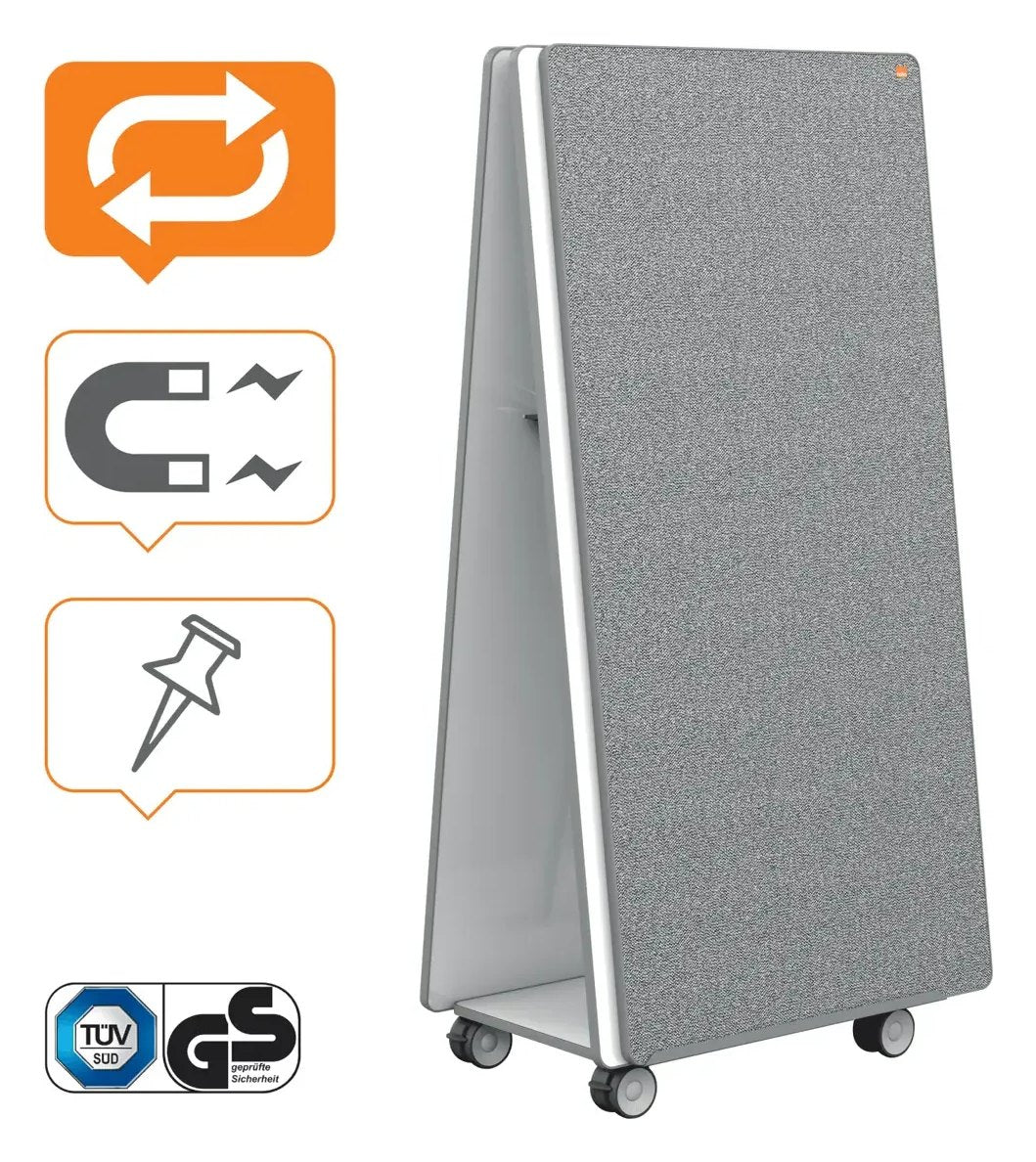 Nobo Move & Meet Mobile Whiteboard and Notice Board Collaboration System 1800 x 900mm, view 3