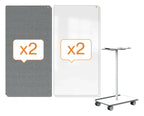 Nobo Move & Meet Mobile Whiteboard and Notice Board Collaboration System 1800 x 900mm, view 6