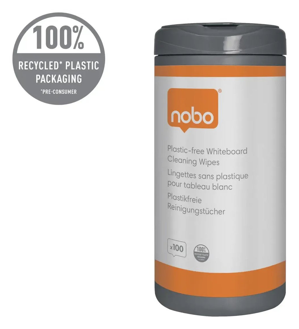 Nobo Plastic-free Whiteboard Cleaning Wipes - Pack 100, view 3