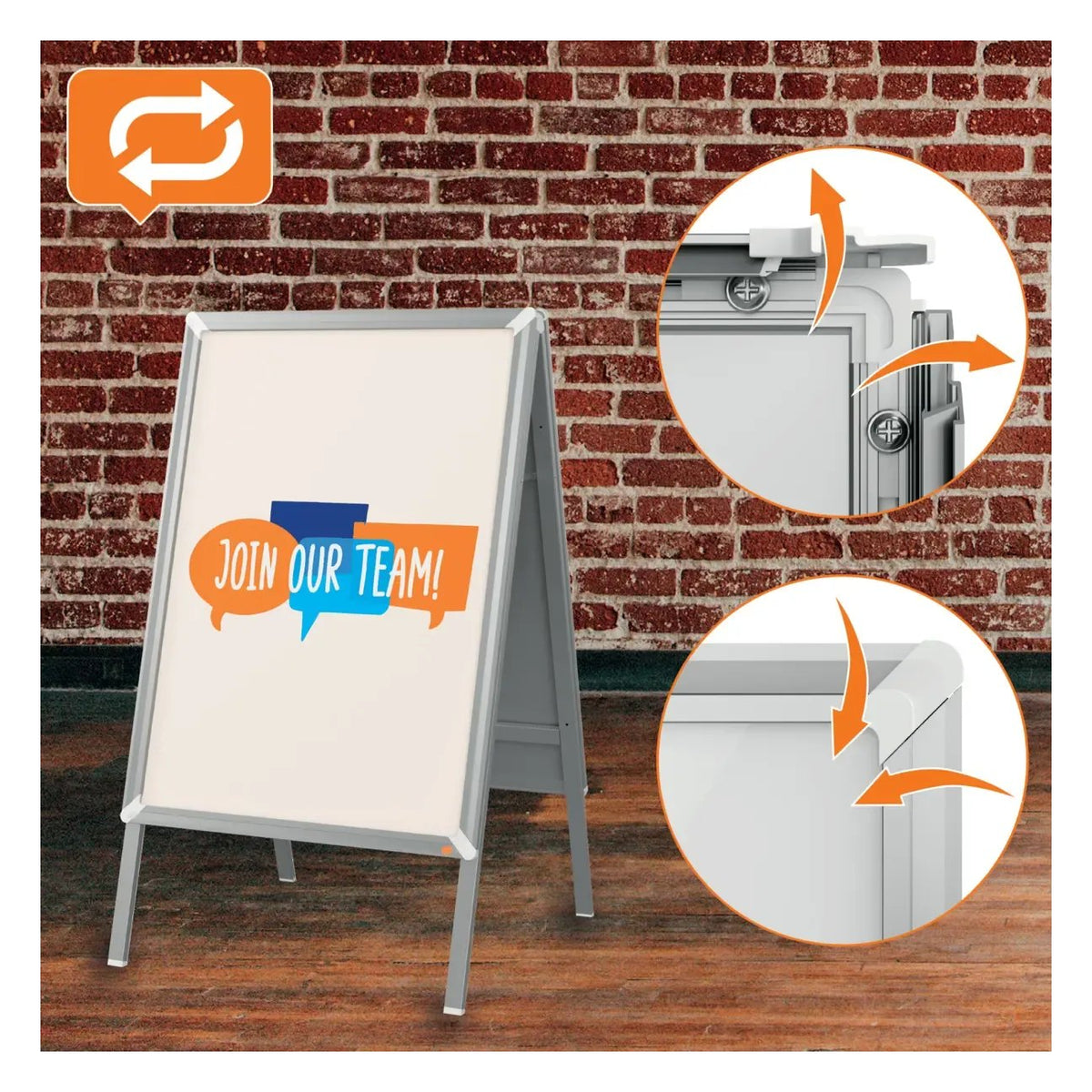 Nobo Premium Plus A-Frame Pavement Sign A1, view 3