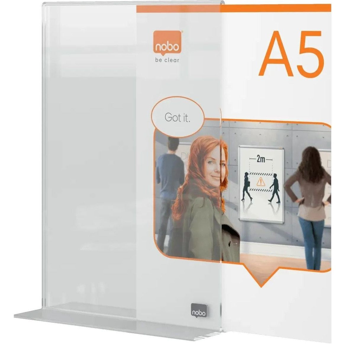Nobo Premium Plus Clear Acrylic Freestanding Poster Frame, view 10