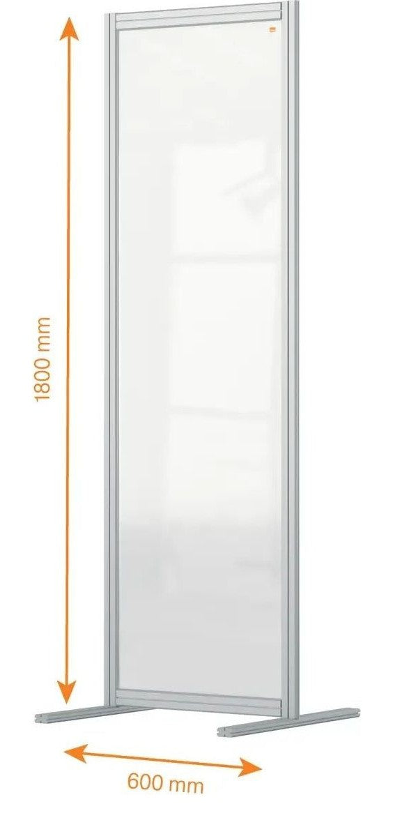 Nobo Premium Plus Clear Acrylic Protective Room Divider Screen Modular System 600 x 1800mm, view 5