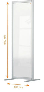 Nobo Premium Plus Clear Acrylic Protective Room Divider Screen Modular System 600 x 1800mm, view 5