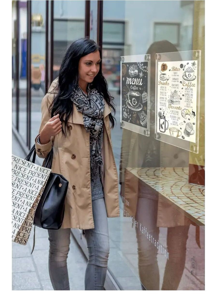 Nobo Premium Plus Clear Acrylic Wall Mounted Repositionable Poster Frame A4, view 2