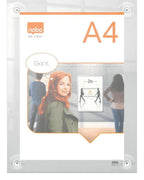 Nobo Premium Plus Clear Acrylic Wall Mounted Repositionable Poster Frame A4, view 7