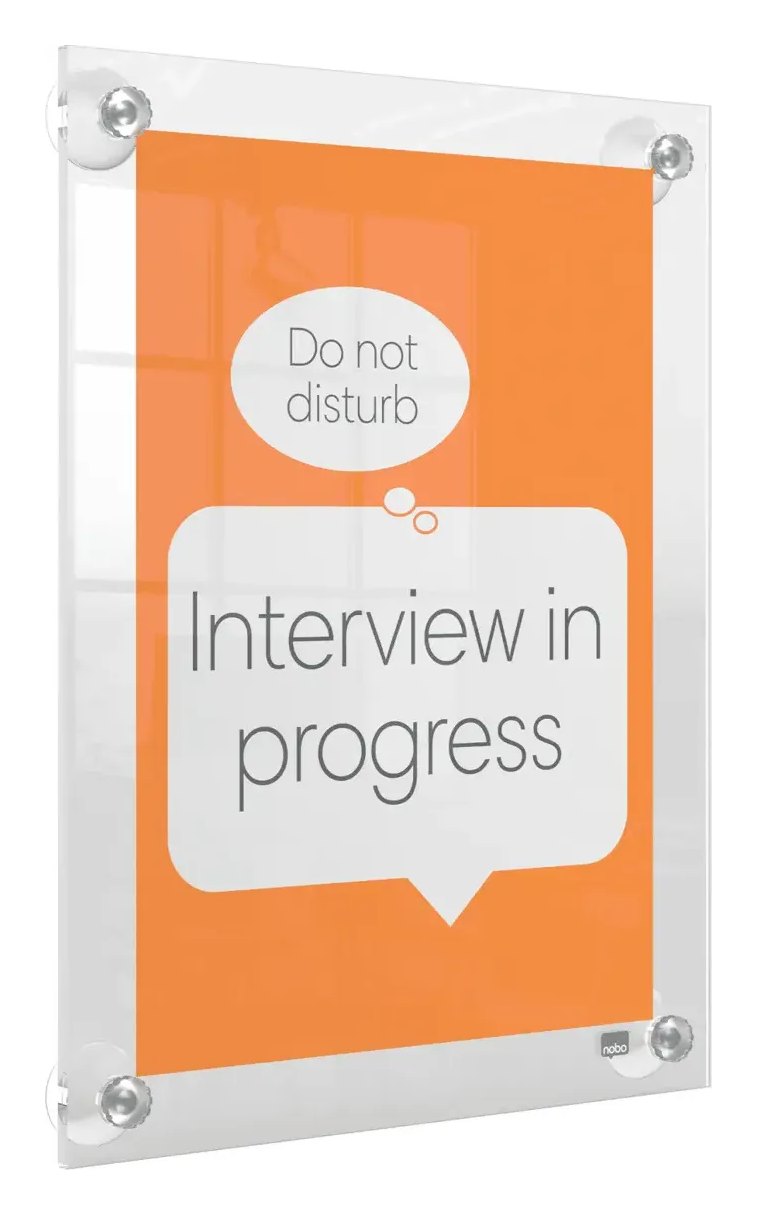 Nobo Premium Plus Clear Acrylic Wall Mounted Repositionable Poster Frame A4, view 9