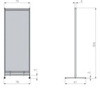 Nobo Premium Plus Clear PVC Free Standing Protective Room Divider Screen 780 x 2060mm, view 8