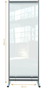 Nobo Premium Plus Clear PVC Free Standing Protective Room Divider Screen 780 x 2060mm, view 9
