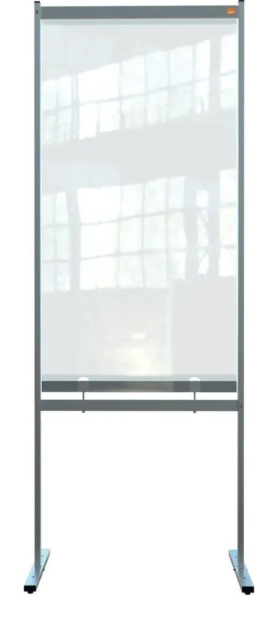 Nobo Premium Plus Clear PVC Free Standing Protective Screen Divider 780 x 2060mm