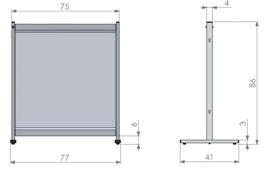 Nobo Premium Plus Clear PVC Protective Desk Divider Screen 770 x 860mm, view 6