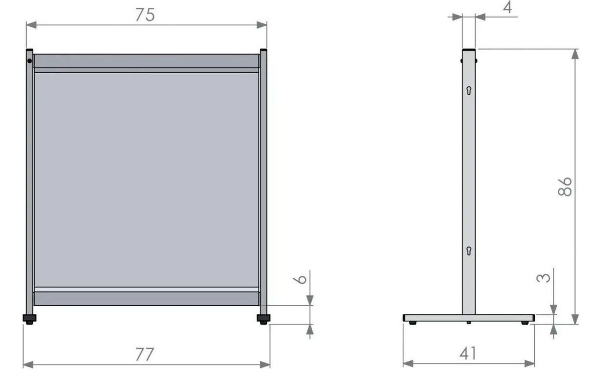 Nobo Premium Plus Clear PVC Protective Desk Divider Screen 770 x 860mm, view 6