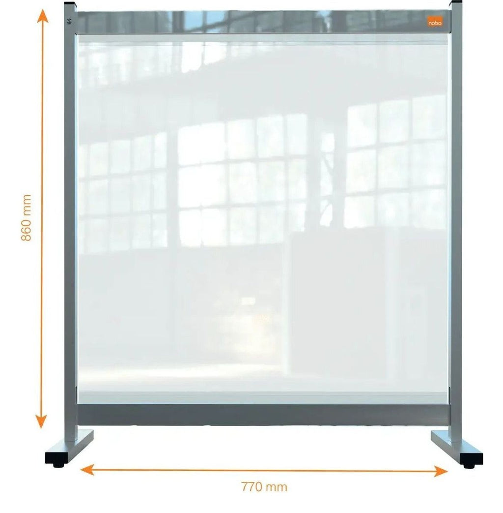 Nobo Premium Plus Clear PVC Protective Desk Divider Screen 770 x 860mm, view 7