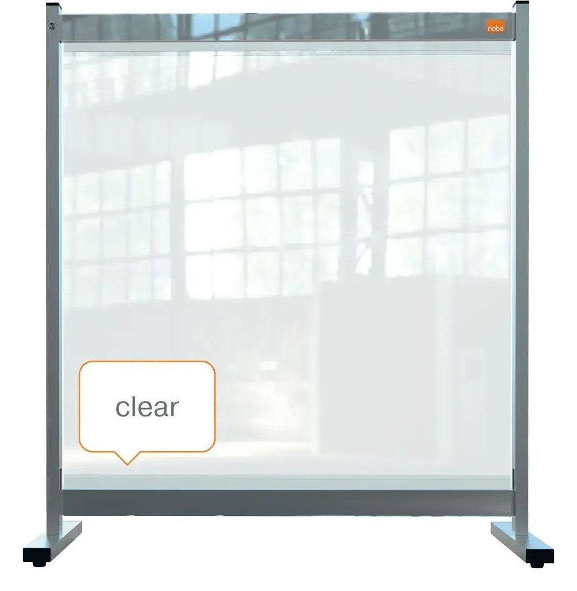 Nobo Premium Plus Clear PVC Protective Desk Divider Screen 770 x 860mm, view 8