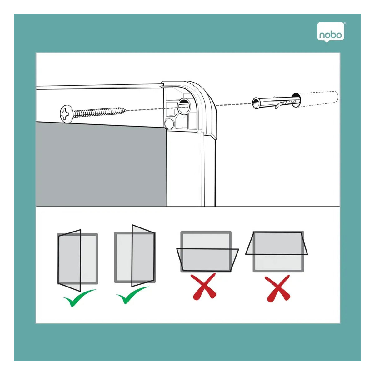 Nobo Premium Plus Indoor Felt Lockable Notice Board, view 14