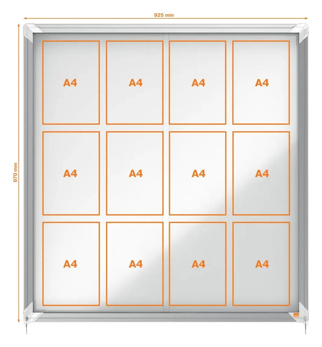 Nobo Premium Plus Indoor Magnetic Lockable Notice Board, view 15