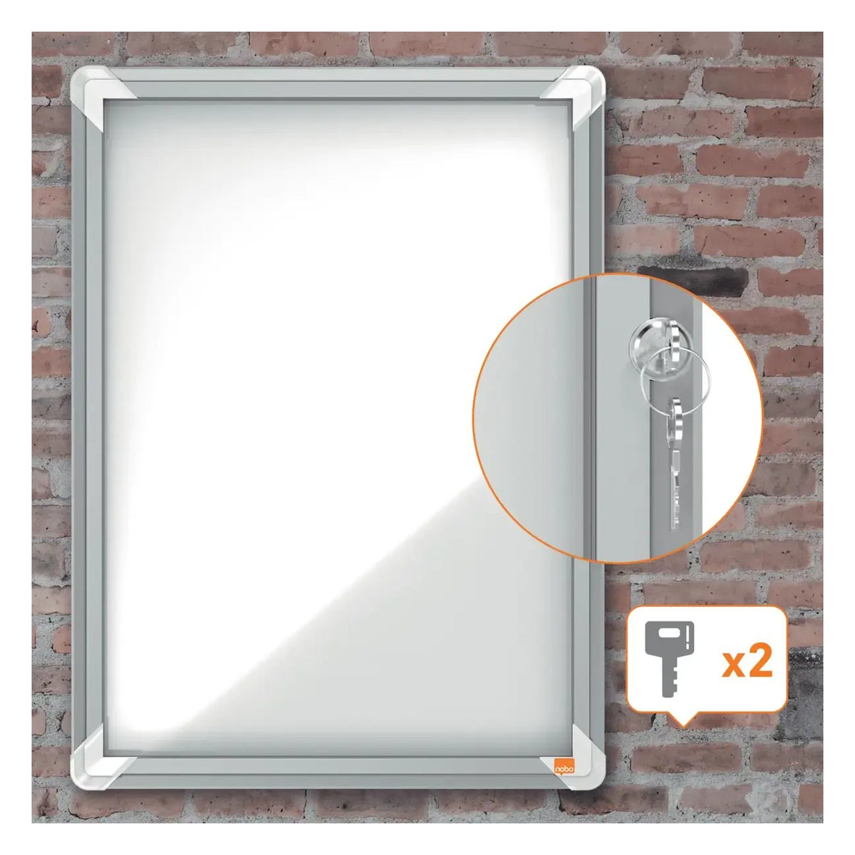 Nobo Premium Plus Indoor Magnetic Lockable Notice Board, view 6