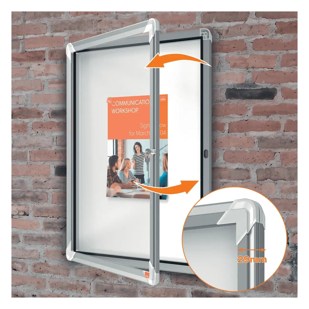 Nobo Premium Plus Indoor Magnetic Lockable Notice Board, view 7
