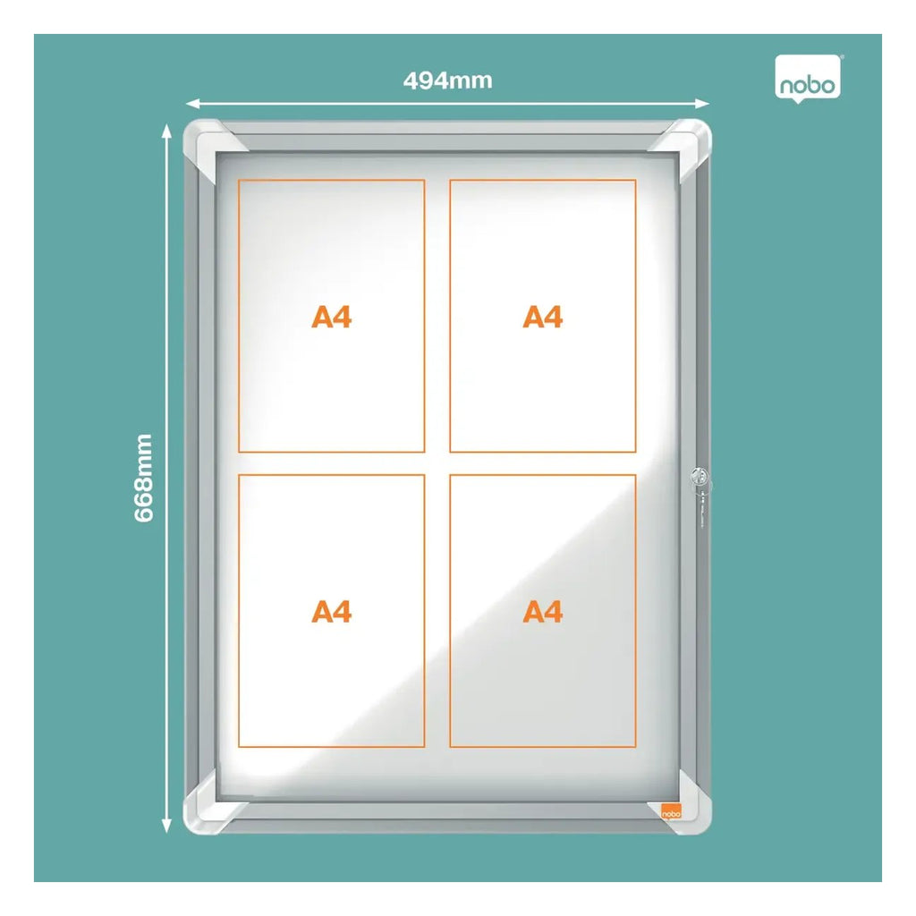 Nobo Premium Plus Indoor Magnetic Lockable Notice Board, view 8