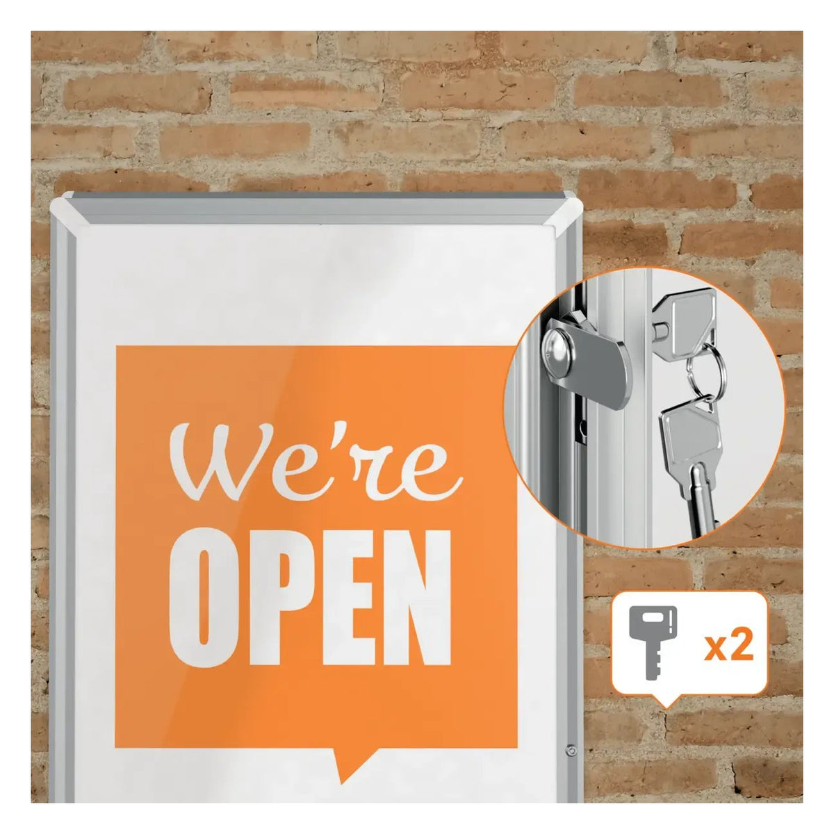 Nobo Premium Plus Lockable A-Frame Pavement Sign A1, view 3