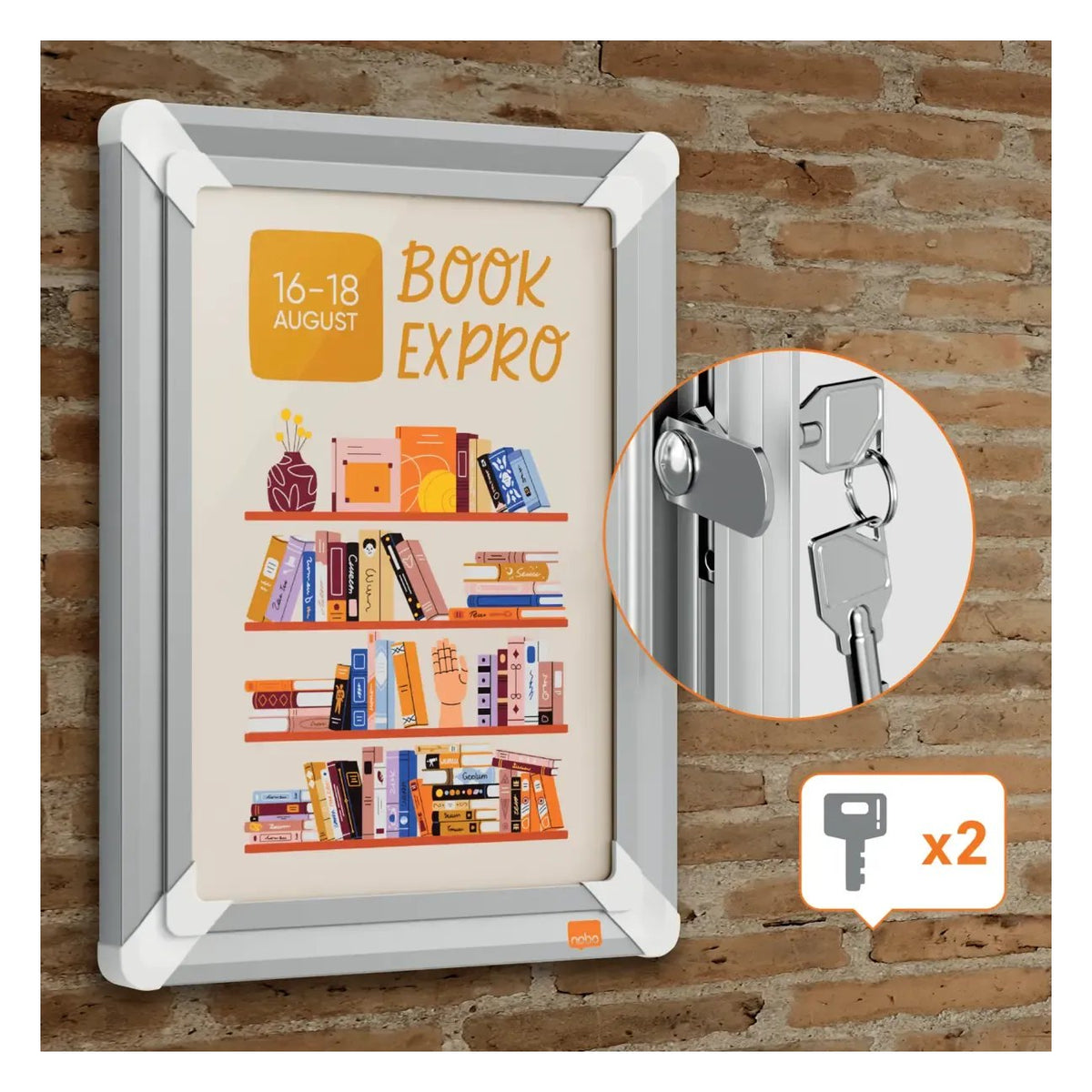 Nobo Premium Plus Lockable Poster Frame, view 4