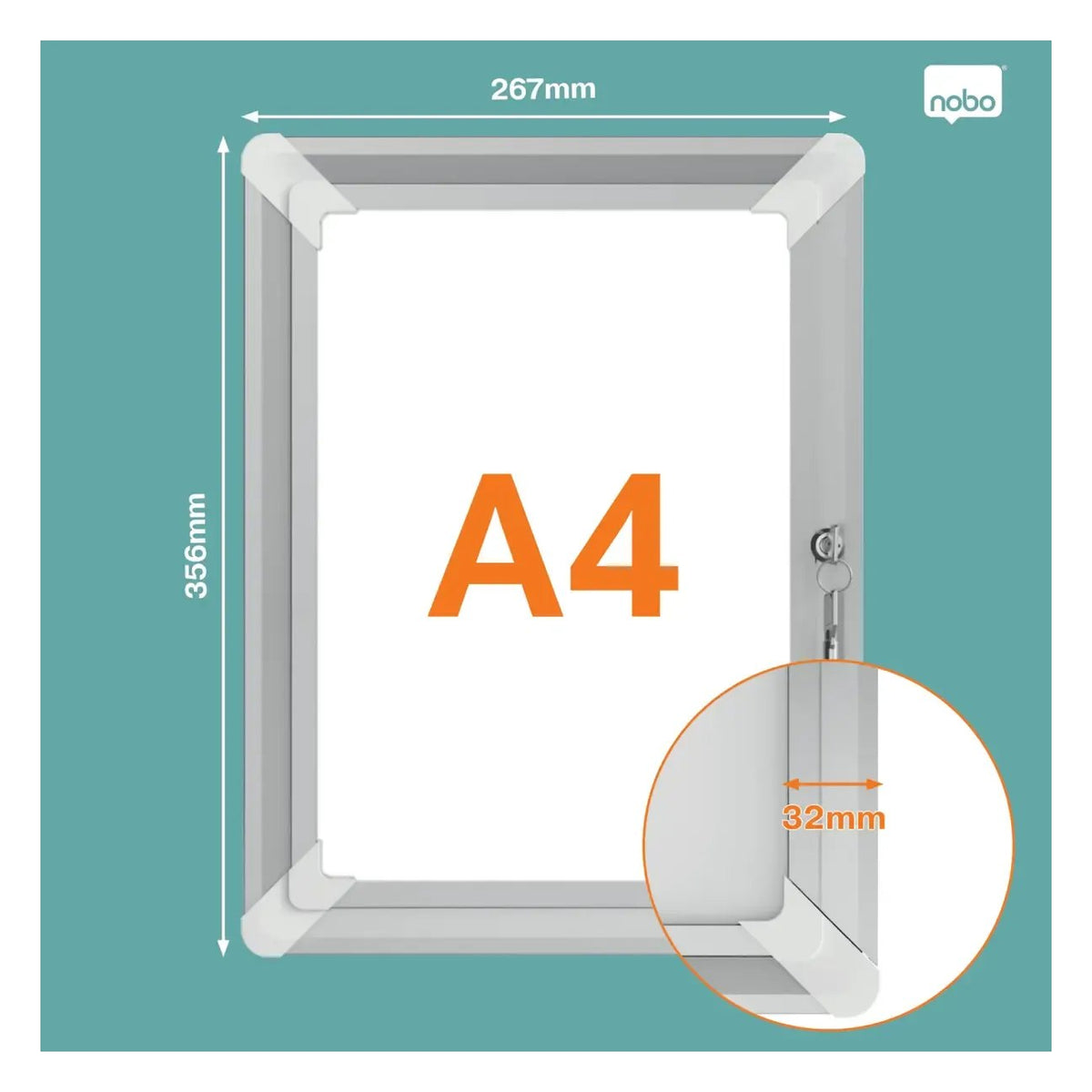 Nobo Premium Plus Lockable Poster Frame, view 6