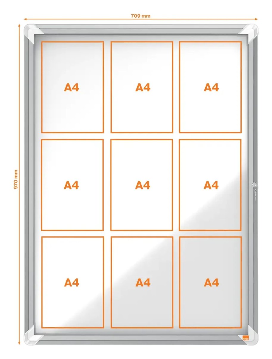 Nobo Premium Plus Outdoor Magnetic Lockable Notice Board, view 13